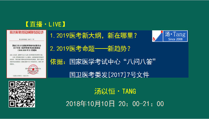 湯神解讀2019年臨床醫(yī)師考試大綱變動(dòng)及考試出題方向預(yù)測(cè)