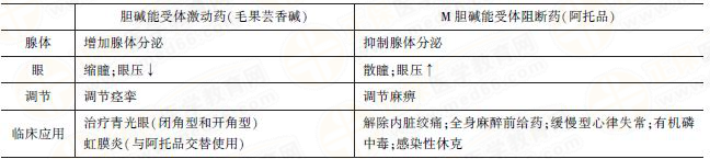 膽堿能受體激動藥VS膽堿能受體阻斷藥 