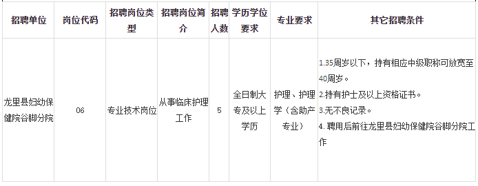 2021年貴州龍里縣婦幼保健院2月份招聘醫(yī)療崗崗位計(jì)劃表3