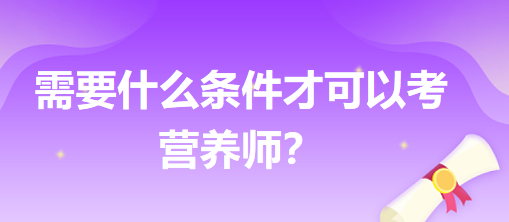 需要什么條件才可以考營(yíng)養(yǎng)師？