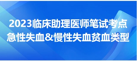 急性失血、慢性失血貧血類型