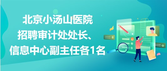 北京小湯山醫(yī)院2023年招聘審計處處長、信息中心副主任各1名