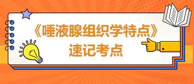 《唾液腺組織學(xué)特點》速記考點