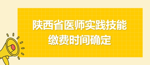 陜西省2024年醫(yī)師實踐技能繳費時間